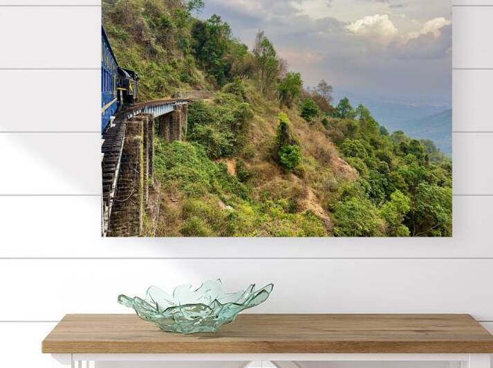 Toy Train by the Mountain by Jimmy Roy Photos