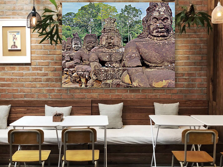 Angkor Wat Statues Row by Jimmy Roy Photos