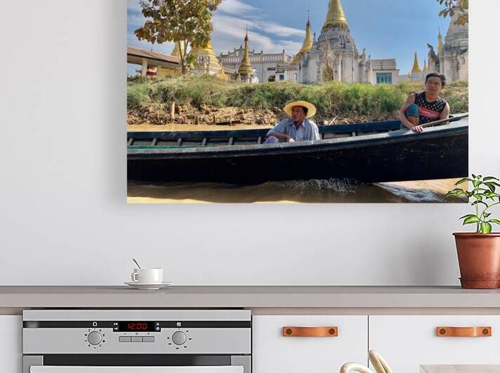 Chilling in the Boat in Front of the Temple by Jimmy Roy Photos