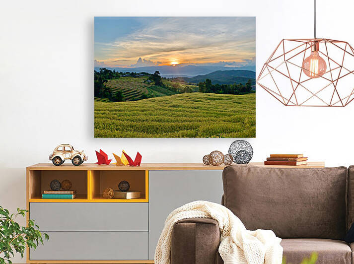 Sunset Over the Rice Fields 2 by Jimmy Roy Photos