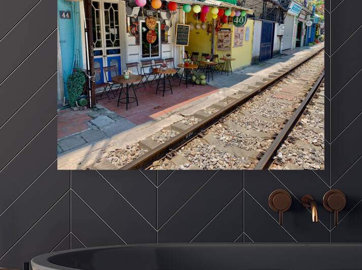 Coffee Shops by the Railroad by Jimmy Roy Photos