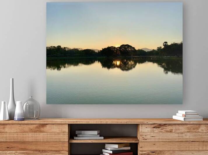 Sunset Hiding Reflection by Jimmy Roy Photos