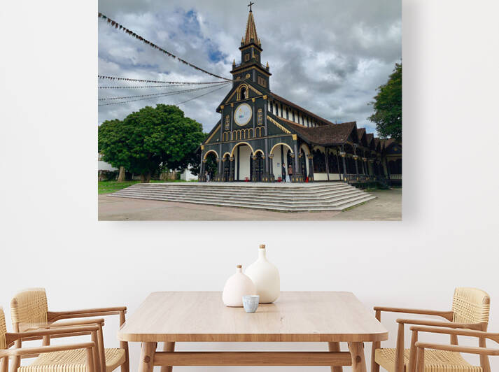 Saint Marys Black Wooden Cathedral of Kon Tum by Jimmy Roy Photos