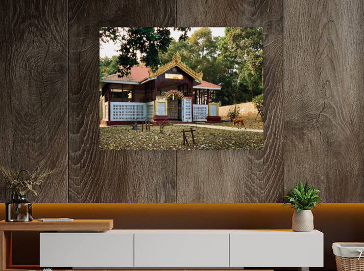 Dog Going to Temple by Jimmy Roy Photos