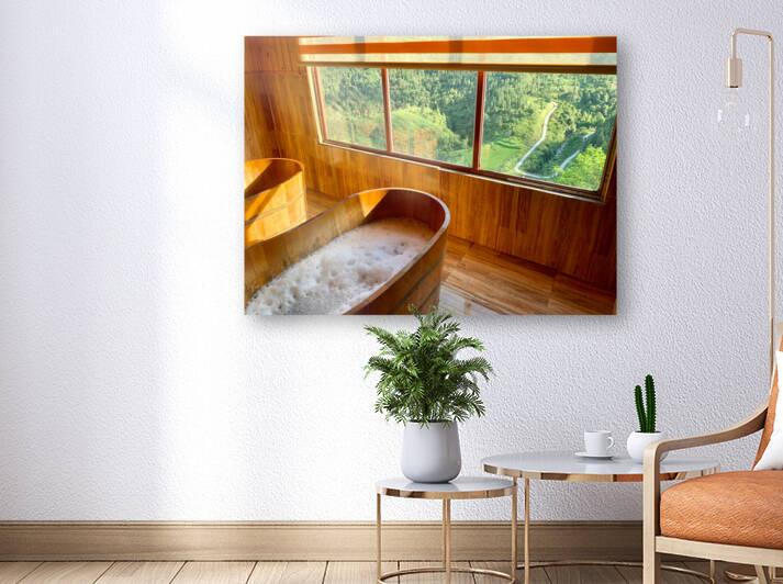 Wooden Bath with a View by Jimmy Roy Photos