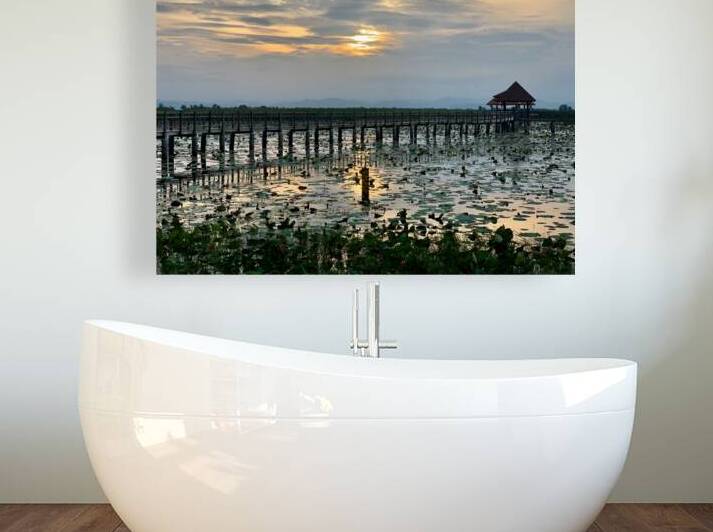 Amazing Walkway on the Lake at Sunset 2 by Jimmy Roy Photos