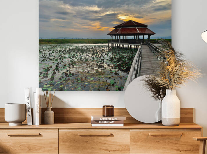 Gazebo on the Lake at Sunset by Jimmy Roy Photos