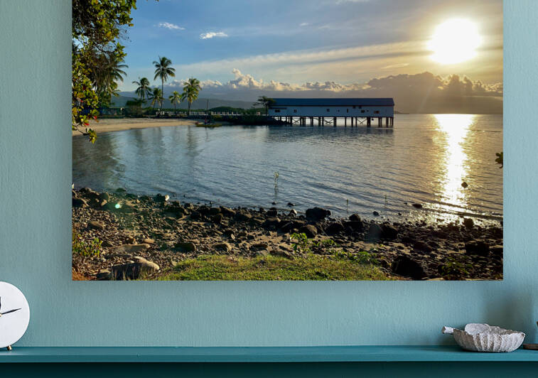 Long House on the Water at Sunset by Jimmy Roy Photos