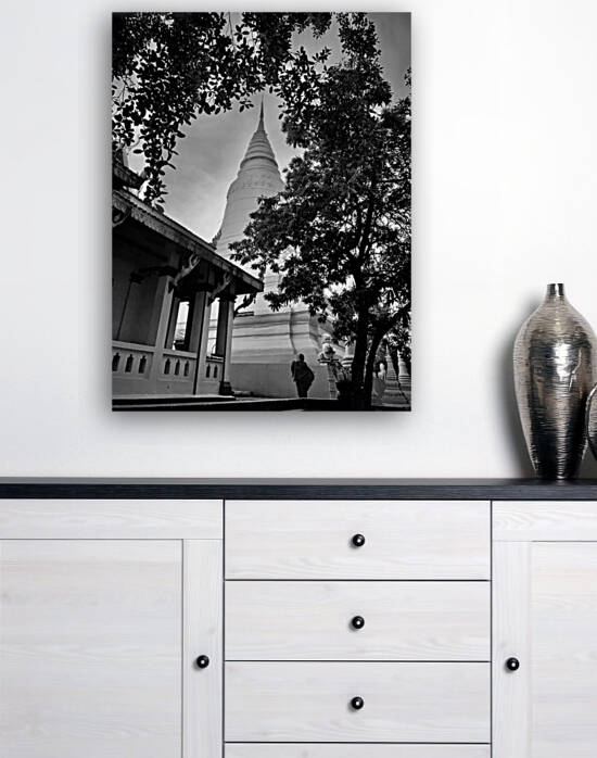 BW Monk  Stupa by Jimmy Roy Photos