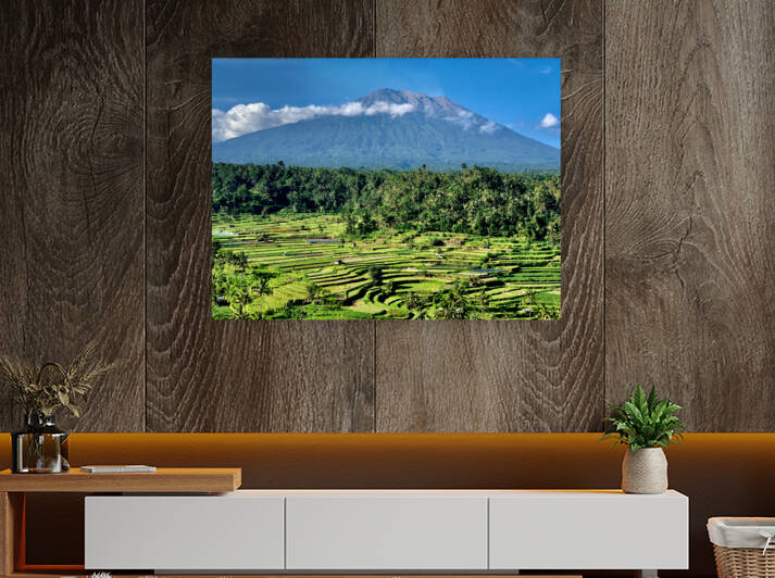 Mount Agung with Rice Fields Bali by Jimmy Roy Photos