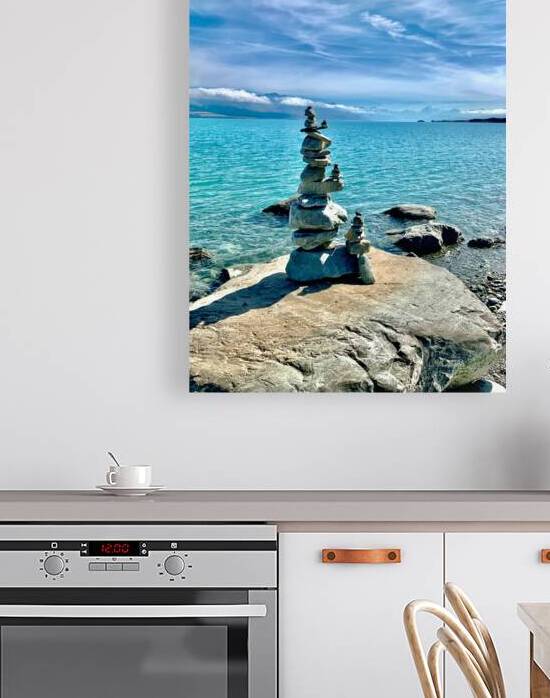 Rock Balancing in Front of the Lake by Jimmy Roy Photos