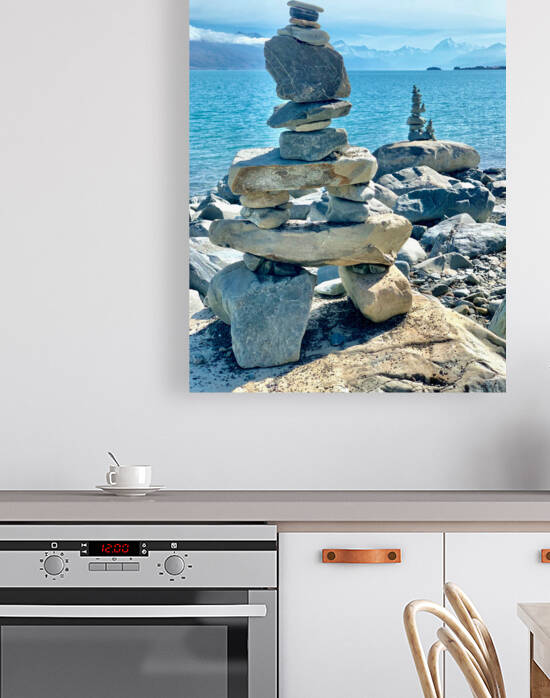 Inukshuk in Front of the Lake by Jimmy Roy Photos