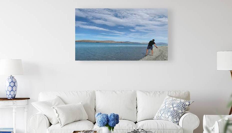 Rock Throwing on the Lake by Jimmy Roy Photos