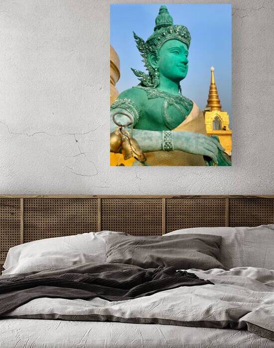 Green Thai Temple Statue by Jimmy Roy Photos