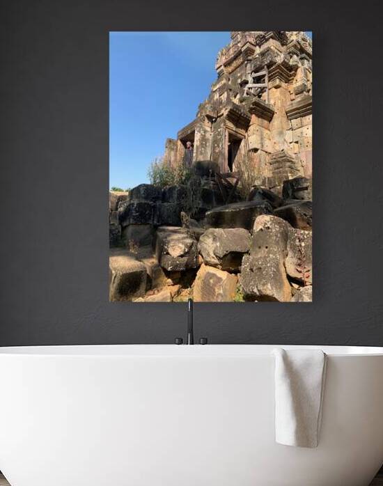 Man Looking Outside of Old Temple by Jimmy Roy Photos