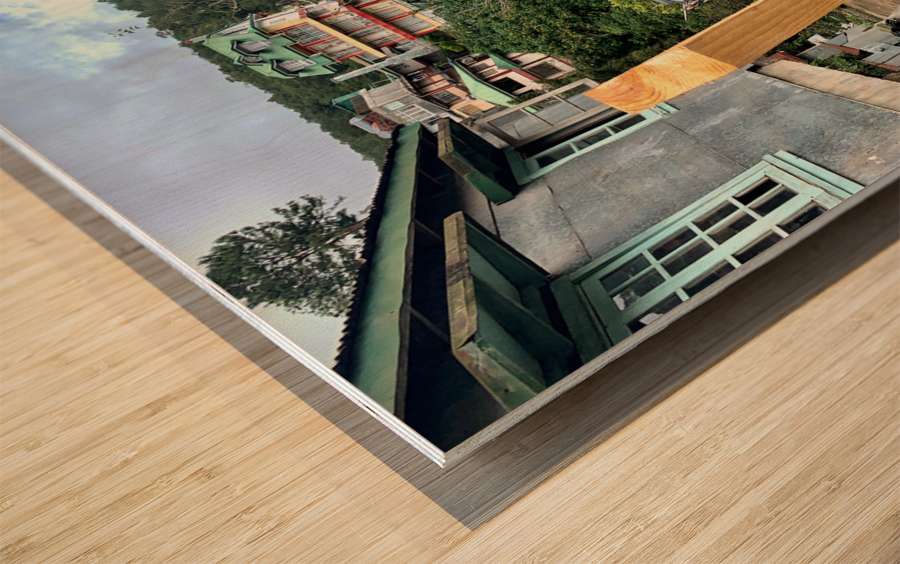 The Blue Bus of the Village Wood print