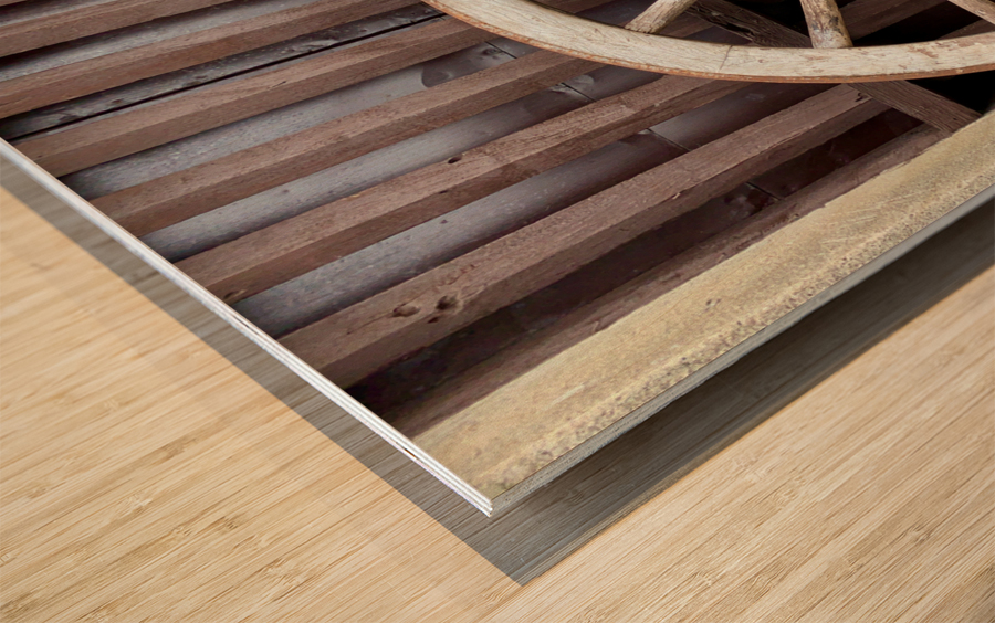 The Wooden Wheel Wood print