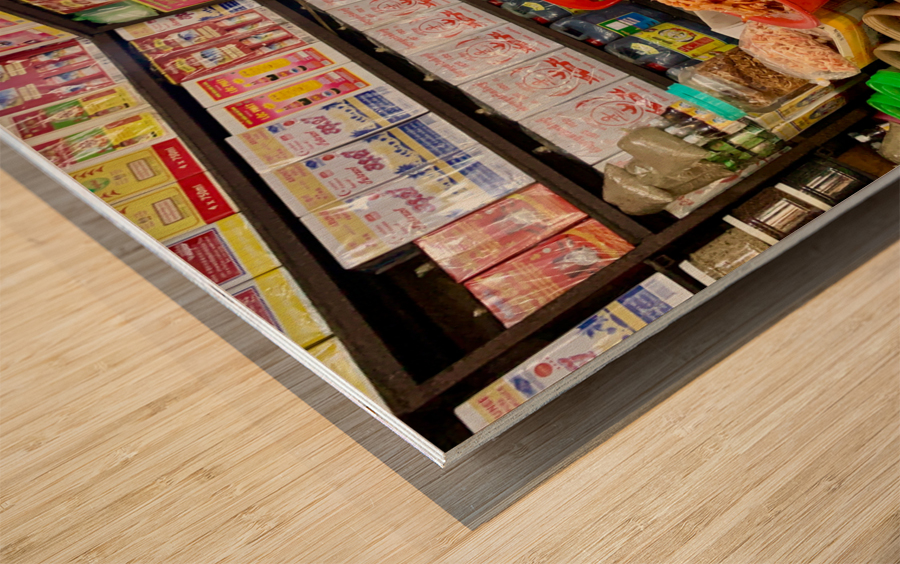 Shrimp Shop Wood print