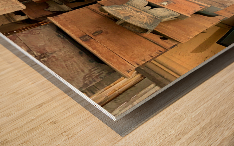 Many Wooden Boxes Wood print