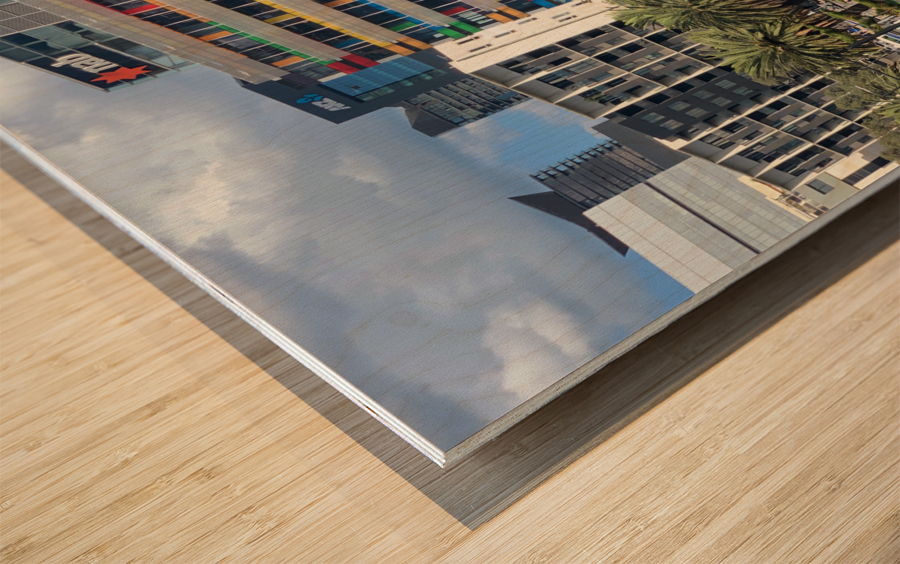 Victoria Harbour in Melbourne Wood print