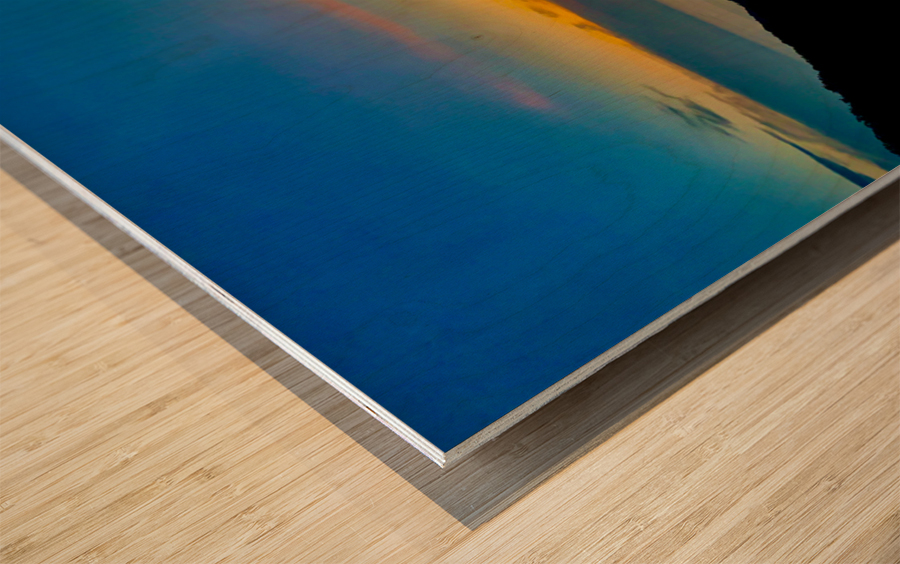 Koh Tao Sunset Wood print