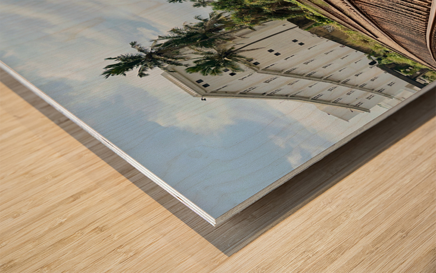 Railroad by the Ocean 3 Wood print