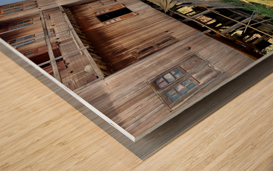 Slim Boats Parked Wood print