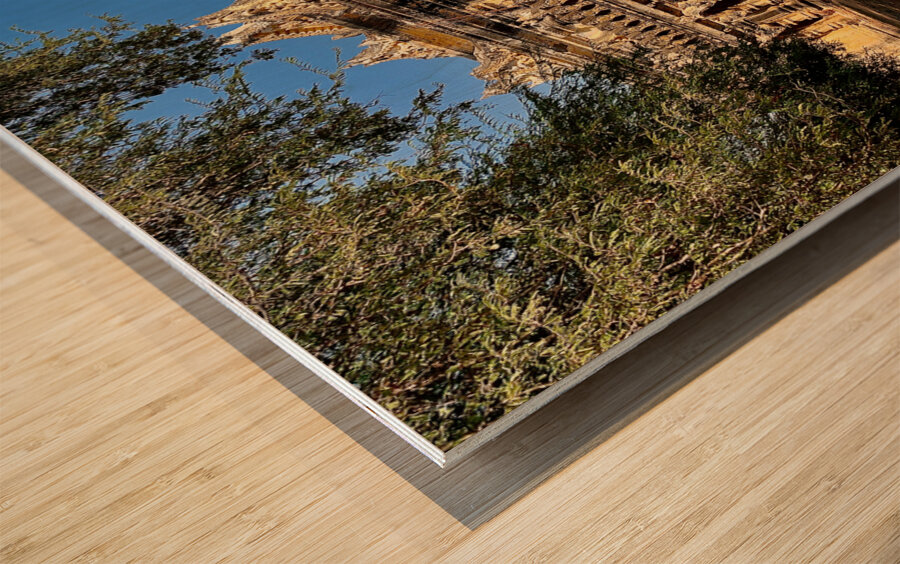 Me Nu Brick Monastery Myanmar Wood print