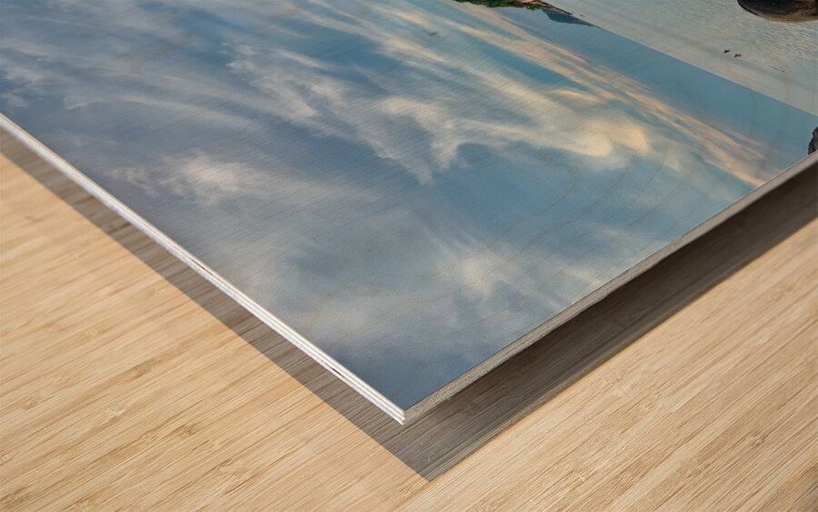 Through the Rocks Wood print